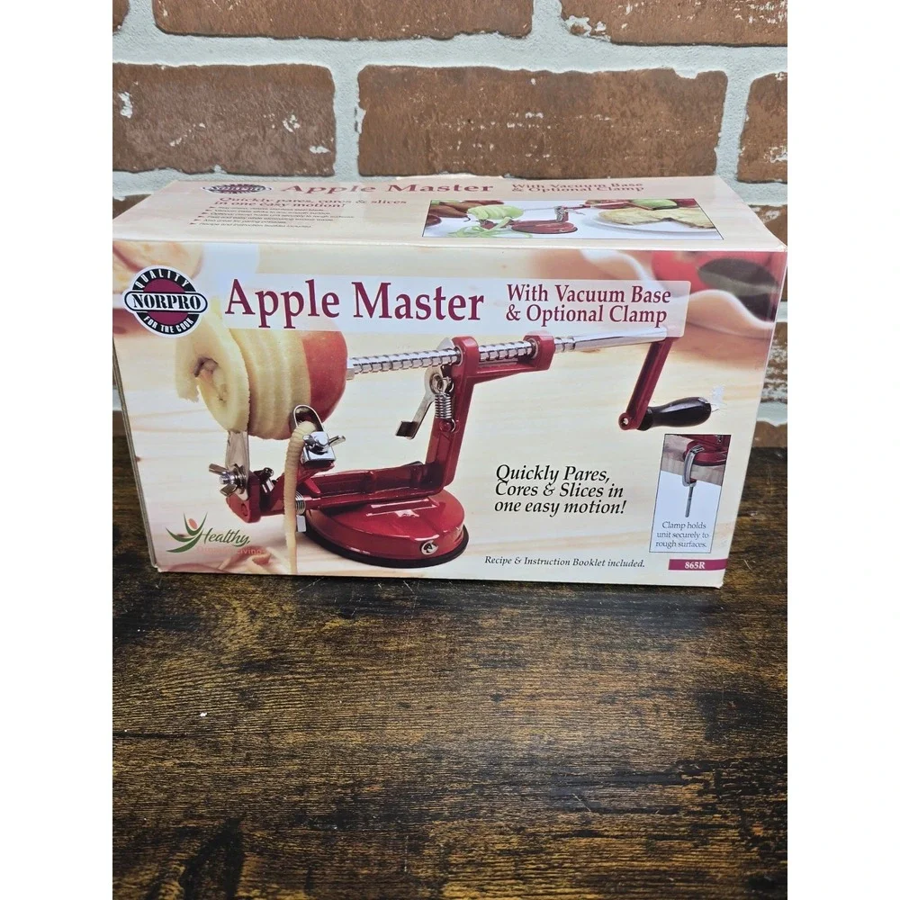 Norpro‎ Apple Master Peeler Parer Slicer & Corer w Blade 866R Vacuum Base